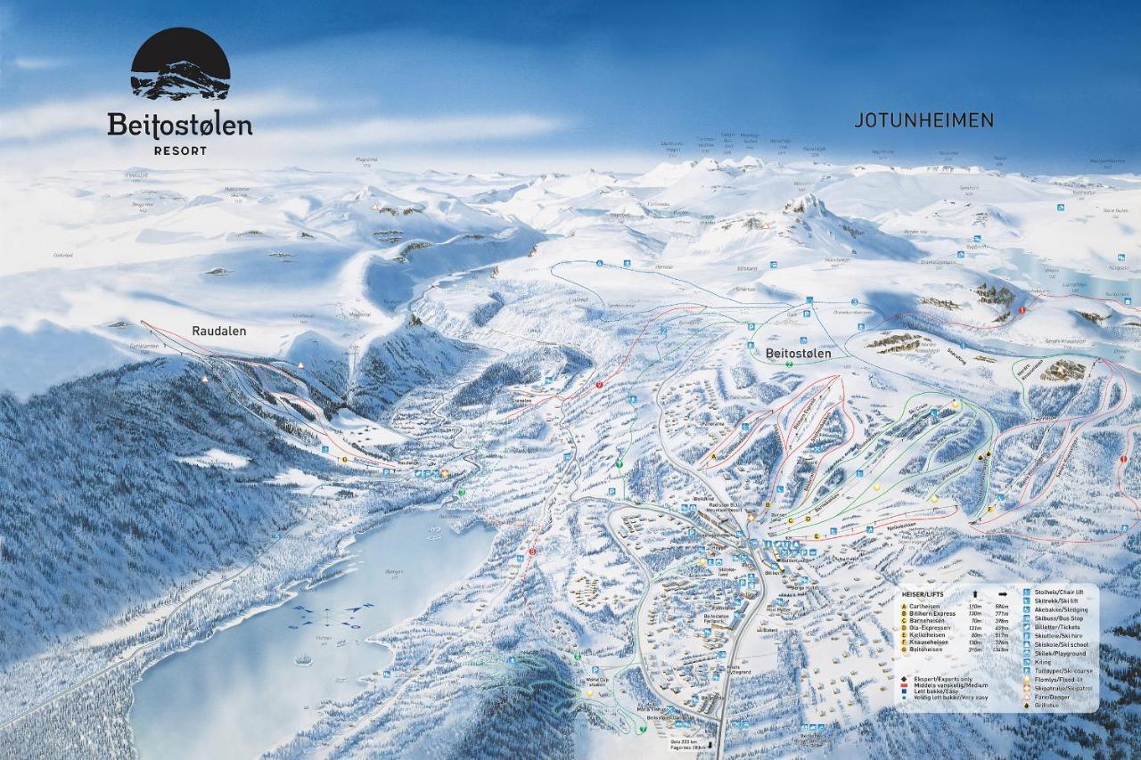 Leilighet Beitostolen Sentrum, Terrasse Og Innendors Parkering エクステリア 写真